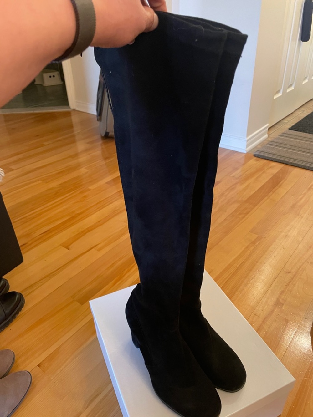 Blondo Black Suede Over-the-Knee Boots